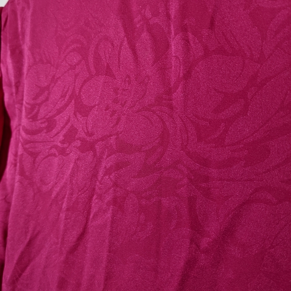 VTG 80s Pink Jacquard Blouse by Golden Gate - Picture 9 of 16